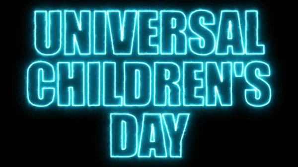 Il testo universale di giorno dei bambini, lo sfondo di rendering 3d, la generazione di computer, può essere utilizzato per il design festivo delle vacanze — Foto Stock
