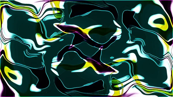 Fundo abstrato com ilusão de desenho animado visual e efeitos líquidos de onda, 3d renderizar computador gerando — Fotografia de Stock