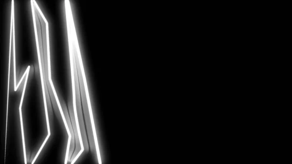 Obrysu, świeci linie przerywane, generowany komputerowo streszczenie tło, 3d render — Zdjęcie stockowe