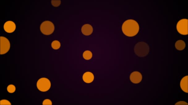 Hell leuchtende kreisförmige Teilchen, computergenerierter abstrakter Hintergrund, 3D-Renderer — Stockvideo