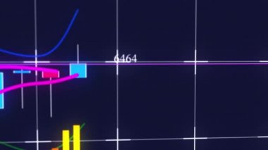 Borsa yatırım ticaretinin şamdan grafiği. Bilgisayar destekli iş arkaplanı, 3D görüntüleme