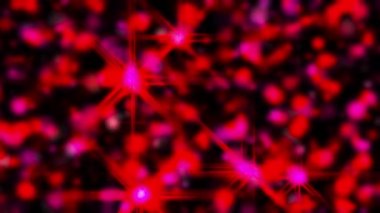 Yıldızlardan, parıltılardan ve parçacıklardan dijital arkaplan. Bilgisayar oluşturulmuş 3d hazırlayıcı