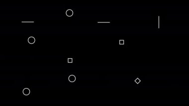 3D görüntü arkaplanı ve yanıp sönen geometrik elementler. Bilgisayar destekli hareket tasarımı