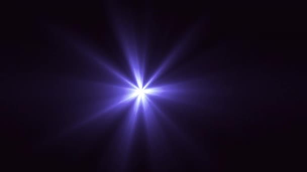 Computer veroorzaakte chaotische modeflitsen van licht. Effect van dynamische verlichting met stralen. 3d destructie — Stockvideo