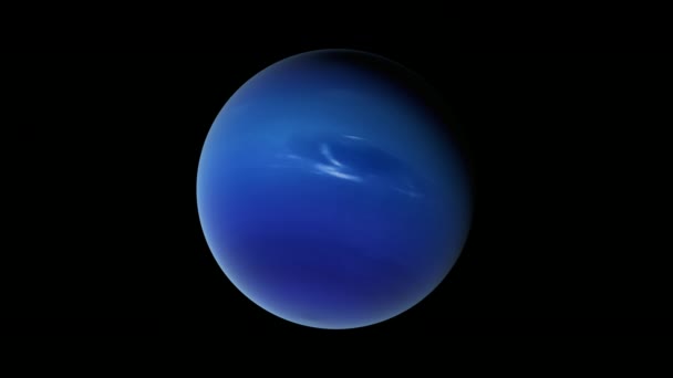 Rotation de la planète Neptune dans l'espace cosmique stellaire, générée par ordinateur. rendu 3d de fond réaliste. Des éléments de cette image sont présentés par la NASA 