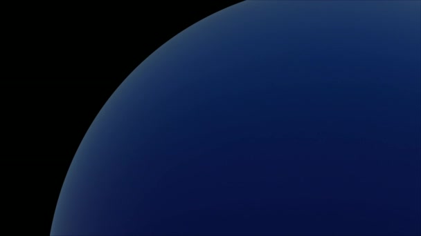 Вращение планеты Нептун в космическом звездном пространстве, генерируется компьютером. 3D рендеринг реалистичного фона. Элементы этого изображения представлены НАСА — стоковое видео