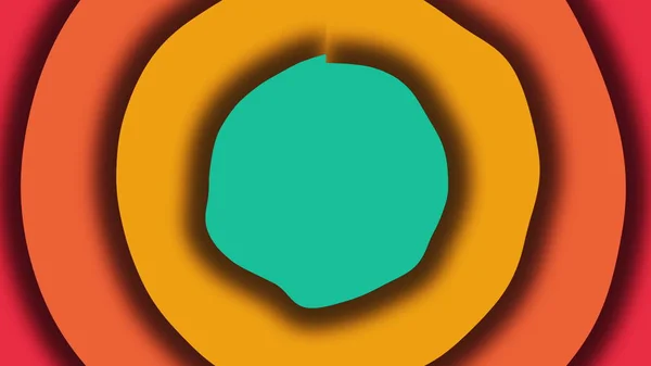 La computadora generó un fondo de círculos ondulados de colores. Representación 3D de formas abstractas —  Fotos de Stock