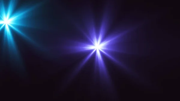 Il computer ha generato lampi caotici di luce. Effetto illuminazione dinamica con raggi. rendering 3d — Foto Stock