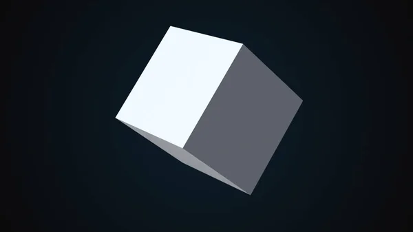 3d render of transformation of a cube into small parts and restoration. Computer generated abstract background — Stockfoto