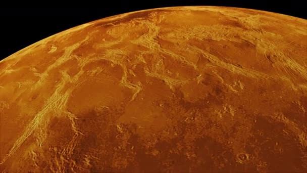Rotace planety Venuše, generovaná počítačem. 3D vykreslování realistického pozadí. Prvky tohoto obrázku jsou prezentovány Nasa — Stock video