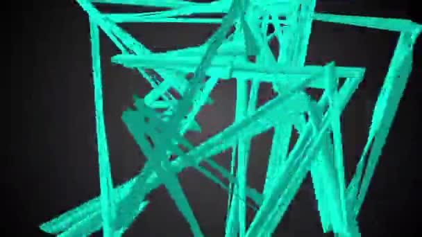 Elemento simple fractal, fondo generado por computadora. 3d representación de forma abstracta — Vídeos de Stock
