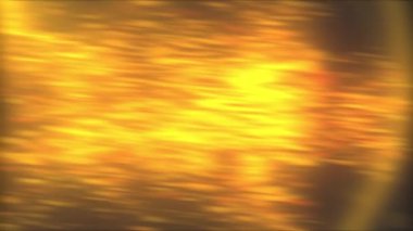Küçük parçacıklar ve ışıktan gelen altın bulanıklığı olan soyut bir arkaplan. 3D hazırlama bilgisayarı oluşturulmuş altın bokeh