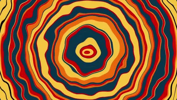 Computer genereerde een achtergrond van kleurrijke gedraaide strepen in cirkelvorm. 3d weergave van abstract behang — Stockvideo
