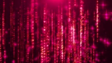 3d rendering of glamour rain. Computer generated beautiful background from stars, sparkles and garlands