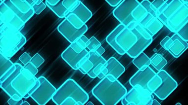 Üç boyutlu soyut kareler oluşturuluyor. İş sunumu ya da etkinlik kavramı. Bilgisayar tarafından oluşturulan ağ arkaplanı