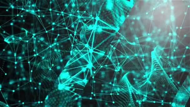 Espace polygonal abstrait avec des polygones bas. Arrière-plan avec points et lignes de connexion. Structure de connexion. 3d rendu 