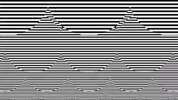 Black and white stripes. Computer generated abstract background, 3D render — Stock Video