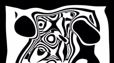 Siyah ve beyaz çizgiler. Bilgisayar oluşturulmuş soyut arkaplan, 3B görüntüleme