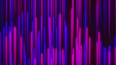 Birçok dikey neon aydınlatma hatları, soyut bilgisayar oluşturulan fon, 3d render
