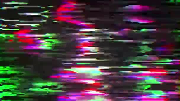 Glitch, pixel θόρυβο στην οθόνη, υπολογιστή που δημιουργείται. Κακό σήμα. 3D απόδοση ενός ψηφιακού φόντου — Αρχείο Βίντεο