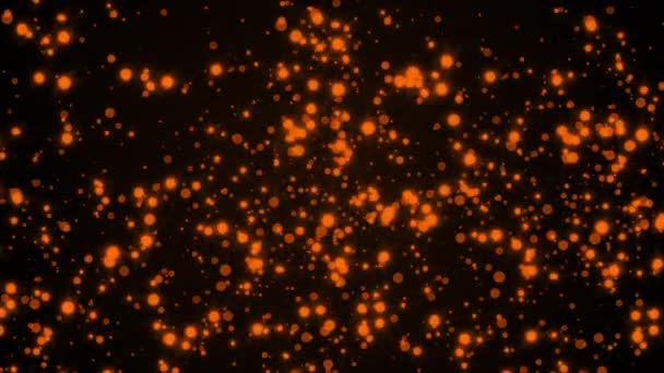 Partículas brillantes abstractas del brillo en el espacio, fondo abstracto generado por computadora, representación 3D — Vídeos de Stock