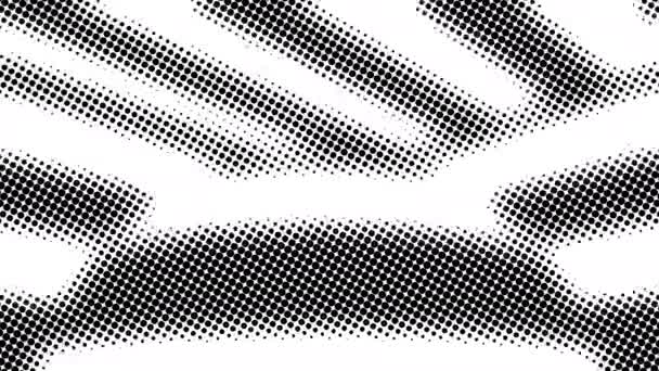Meio tom de muitos pontos, fundo abstrato gerado por computador, fundo de renderização 3D com efeito de ilusão óptica — Vídeo de Stock