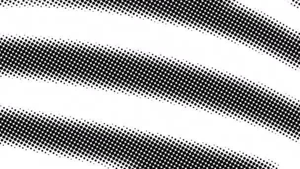 Polotónování mnoha teček, počítačově generované abstraktní pozadí, 3D vykreslování pozadí s optickým efektem iluze — Stock video