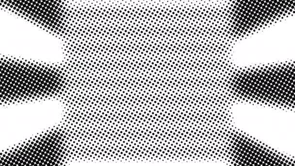 Mezza tonalità di molti punti, sfondo astratto generato dal computer, sfondo di rendering 3D con effetto illusione ottica — Video Stock