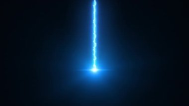 Laser beam falls from top to bottom, 3d rendering background. Computer generated an electric discharge