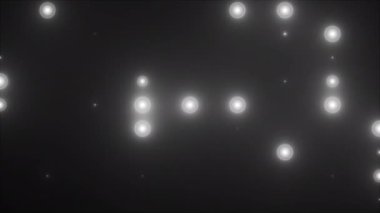 Sıra sıra ampuller rastgele düğmeli spot ışıkları, bilgisayar tarafından oluşturulan gece kulübü arka planı, 3D görüntüleme