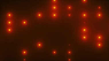 Sıra sıra ampuller rastgele düğmeli spot ışıkları, bilgisayar tarafından oluşturulan gece kulübü arka planı, 3D görüntüleme