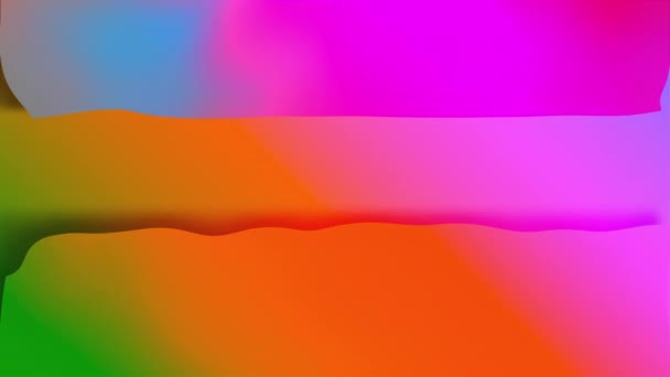 Abstraktní světlé vícebarevné pozadí s vizuálními iluzemi a vlnovými efekty, 3D vykreslování počítač generuje — Stock video