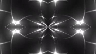 Soyut simetri kaleydoskop - fraktal ışıklar, 3d render zemin, bilgisayar arka plan oluşturma