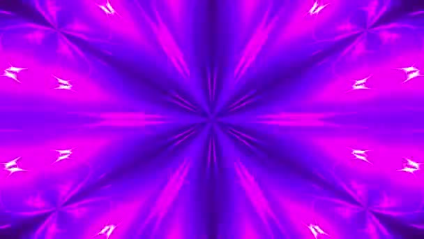 Caleidoscopio astratto a simmetria - luci frattali, sfondo di rendering 3d, sfondo generatore di computer — Video Stock