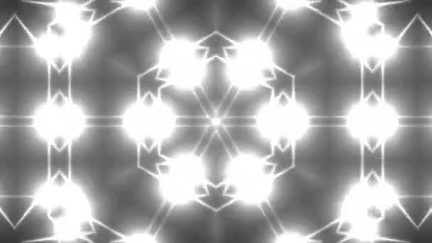 Streszczenie symetria Kalejdoskop - Fraktal światła, 3d render tło, komputer generowania tła — Wideo stockowe