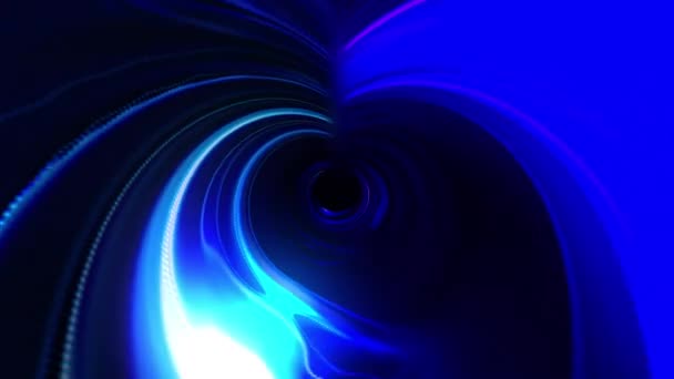 Tunnel futuriste lumineux, généré par ordinateur. 3d rendu arrière-plan abstrait. À l'intérieur d'un couloir tournant 