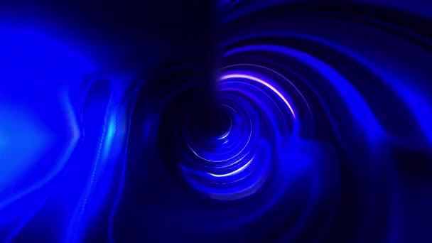 Tunnel futuriste lumineux, généré par ordinateur. 3d rendu arrière-plan abstrait. À l'intérieur d'un couloir tournant 