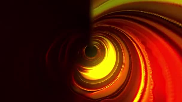 Tunnel futuriste lumineux, généré par ordinateur. 3d rendu arrière-plan abstrait. À l'intérieur d'un couloir tournant 