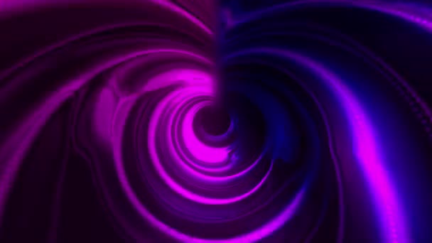 Tunnel futuriste lumineux, généré par ordinateur. 3d rendu arrière-plan abstrait. À l'intérieur d'un couloir tournant 