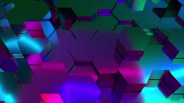 3d rendering of honeycomb background. Computer generated abstract design. — Stockvideo