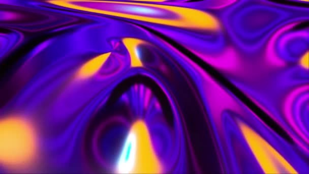 计算机生成的现实背景的编织彩虹布，3D渲染背景 — 图库视频影像