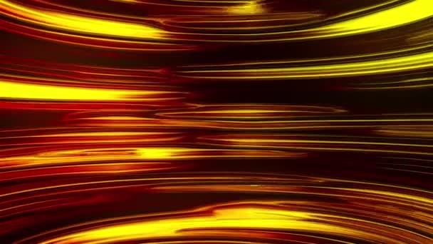 Horizontal liquid magic lines shimmer in a smooth bend. Abstract computer generated background, 3d rendering — Stock Video