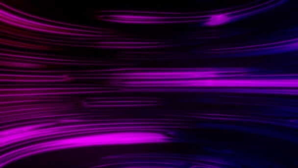 Linhas mágicas líquidas horizontais brilham em uma curva suave. abstrato computador gerado fundo, 3d renderização — Vídeo de Stock