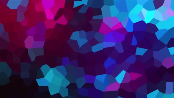 Flerfärgad mosaik av olika former, 3D-rendering. Datorgenererad abstrakt blinka bakgrund. — Stockvideo