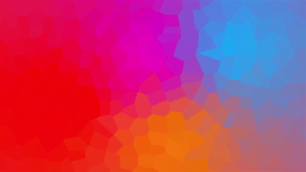Многоцветная мозаика различных форм, 3D рендеринг. Созданный компьютером абстрактный миг фон . — стоковое видео