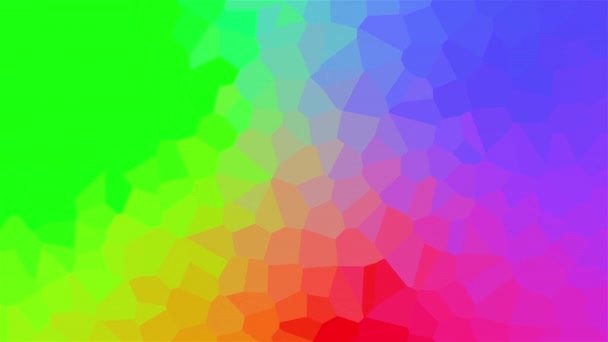 Многоцветная мозаика различных форм, 3D рендеринг. Созданный компьютером абстрактный миг фон . — стоковое видео