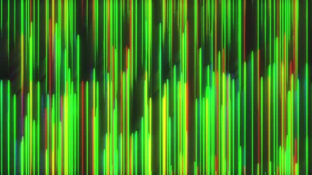 Počítačem generovaná chromatická aberační pásma. Pixel mnohobarevný šum. 3D vykreslování abstraktního pozadí — Stock video