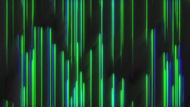 Созданные компьютером хроматические аберрационные полосы. Пиксельный разноцветный шум. 3D рендеринг абстрактного фона — стоковое видео