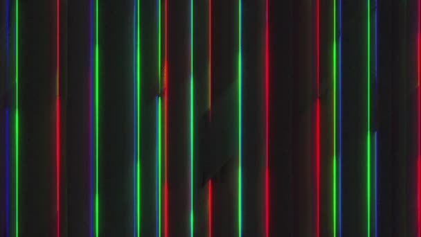 Bandas de aberración cromática generadas por computadora. Pixel ruido multicolor. 3d representación fondo abstracto — Vídeos de Stock