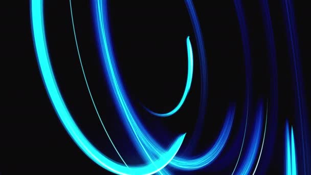 Abstrakte spiralrotierende Glühlinien, computergenerierter Hintergrund, 3D-Rendering-Hintergrund — Stockvideo